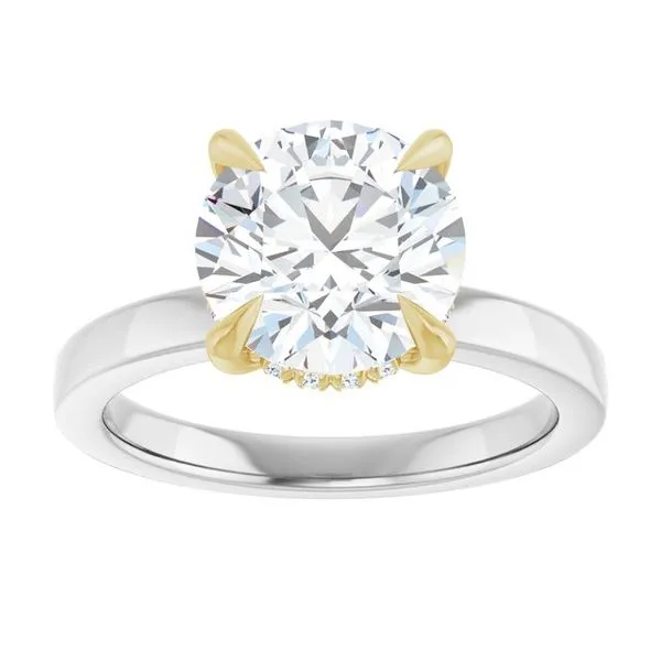Claw-Prong Hidden Halo-Style Engagement Ring Image 3 Don's Jewelry & Design Washington, IA