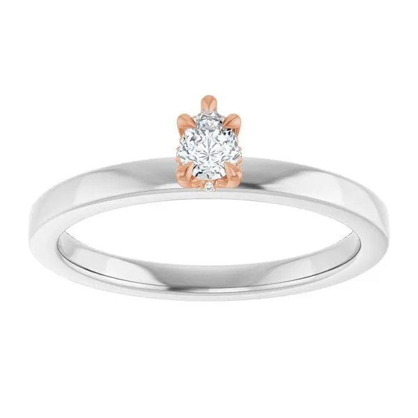 Claw-Prong Hidden Halo-Style Engagement Ring Image 3 J. West Jewelers Round Rock, TX