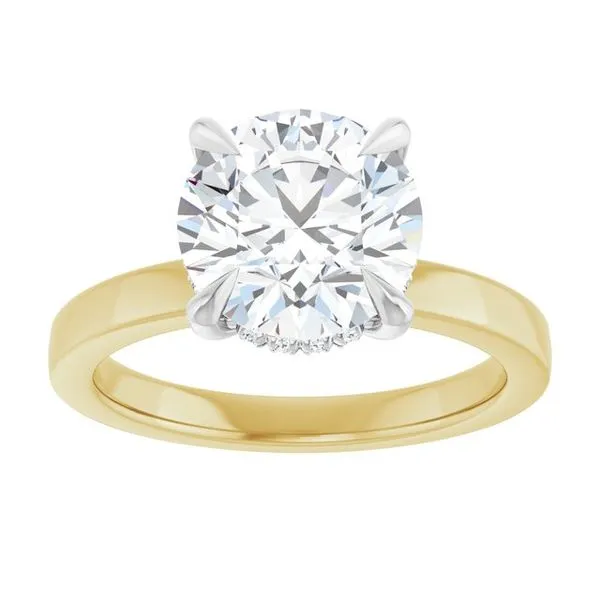 Claw-Prong Hidden Halo-Style Engagement Ring Image 3 Arezzo Jewelers Elmwood Park, IL
