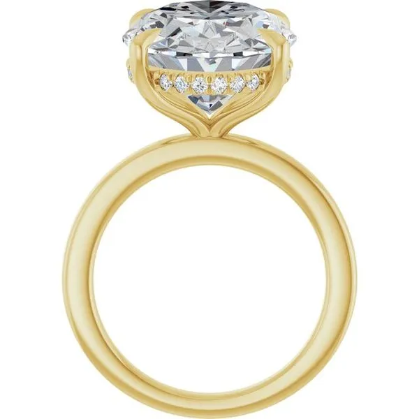 Claw-Prong Hidden Halo-Style Engagement Ring Image 2 Don's Jewelry & Design Washington, IA