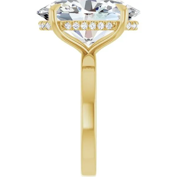 Claw-Prong Hidden Halo-Style Engagement Ring Image 4 Northwood Jewelers Northwood, OH