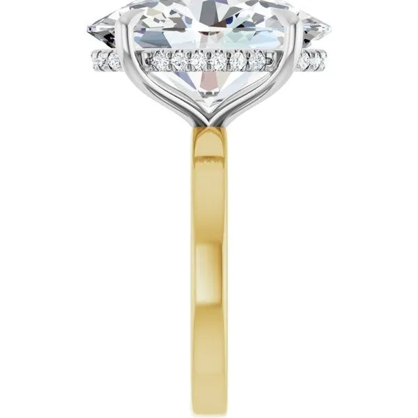 Claw-Prong Hidden Halo-Style Engagement Ring Image 4 Don's Jewelry & Design Washington, IA