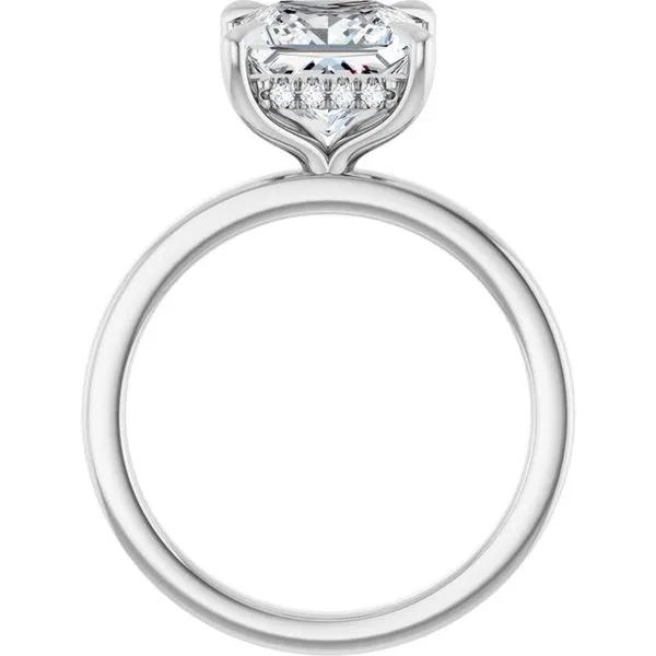 Claw-Prong Hidden Halo-Style Engagement Ring Image 2 Natale Jewelers Sewell, NJ
