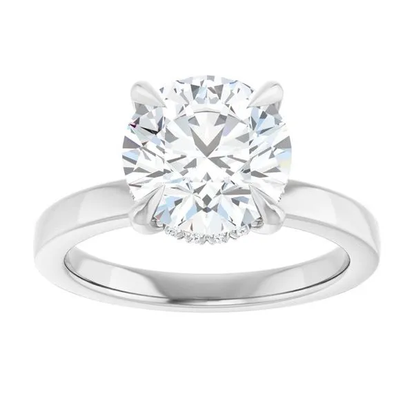 Claw-Prong Hidden Halo-Style Engagement Ring Image 3 Shipley's Fine Jewelry Hampstead, MD