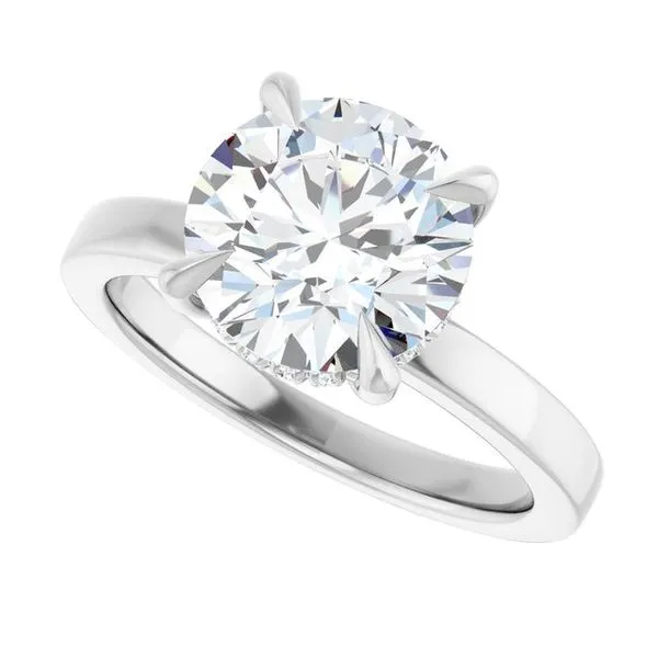 Claw-Prong Hidden Halo-Style Engagement Ring Image 5 Raleigh Diamond Fine Jewelry Raleigh, NC
