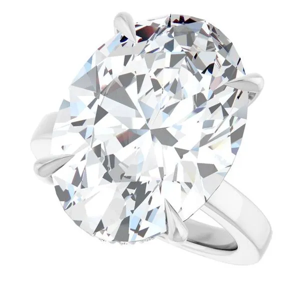 Claw-Prong Hidden Halo-Style Engagement Ring Image 5 JF Jones Jewelers Rochester, NY