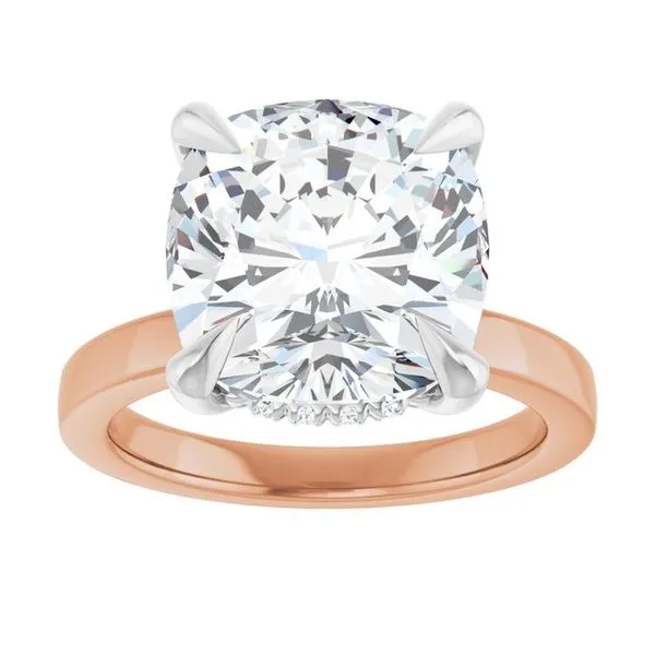 Claw-Prong Hidden Halo-Style Engagement Ring Image 3 Clater Jewelers Louisville, KY