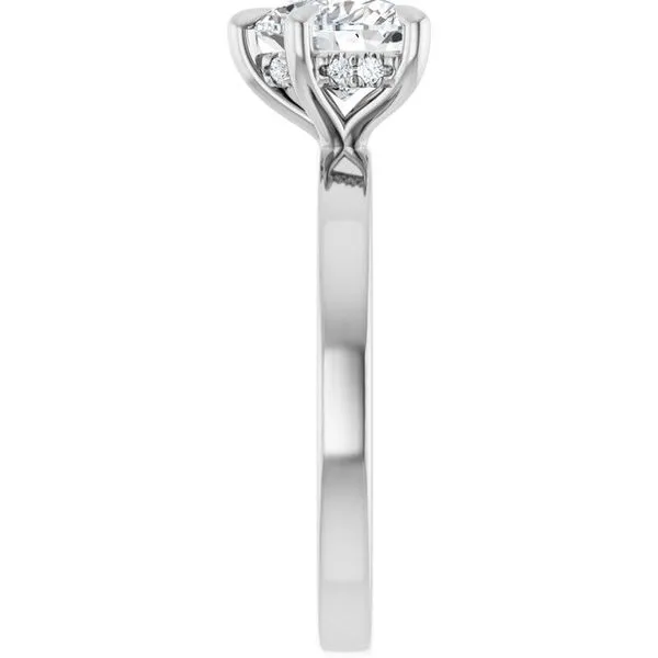 Claw-Prong Hidden Halo-Style Engagement Ring Image 4 Northwood Jewelers Northwood, OH