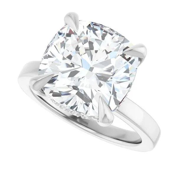 Claw-Prong Hidden Halo-Style Engagement Ring Image 5 JF Jones Jewelers Rochester, NY