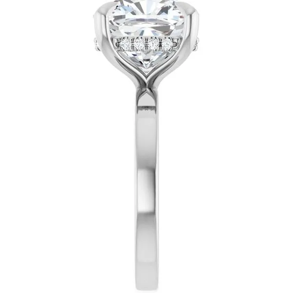 Claw-Prong Hidden Halo-Style Engagement Ring Image 4 Arezzo Jewelers Elmwood Park, IL