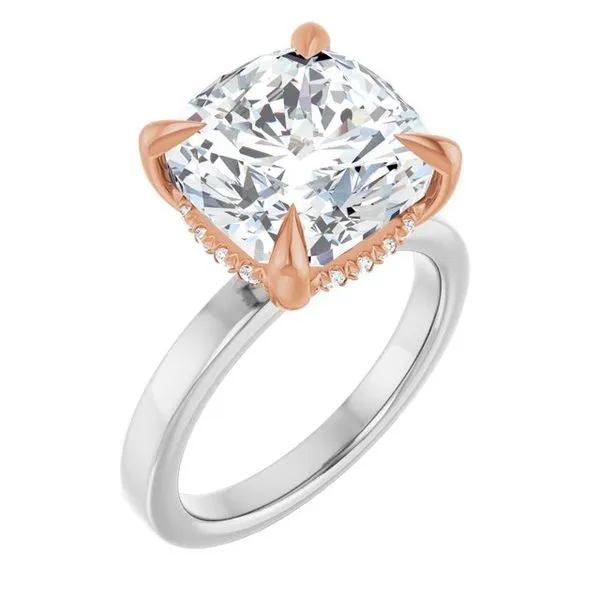 Claw-Prong Hidden Halo-Style Engagement Ring Don's Jewelry & Design Washington, IA