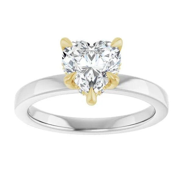 Claw-Prong Hidden Halo-Style Engagement Ring Image 3 JF Jones Jewelers Rochester, NY