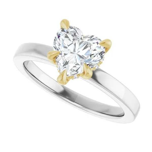 Claw-Prong Hidden Halo-Style Engagement Ring Image 5 Clater Jewelers Louisville, KY
