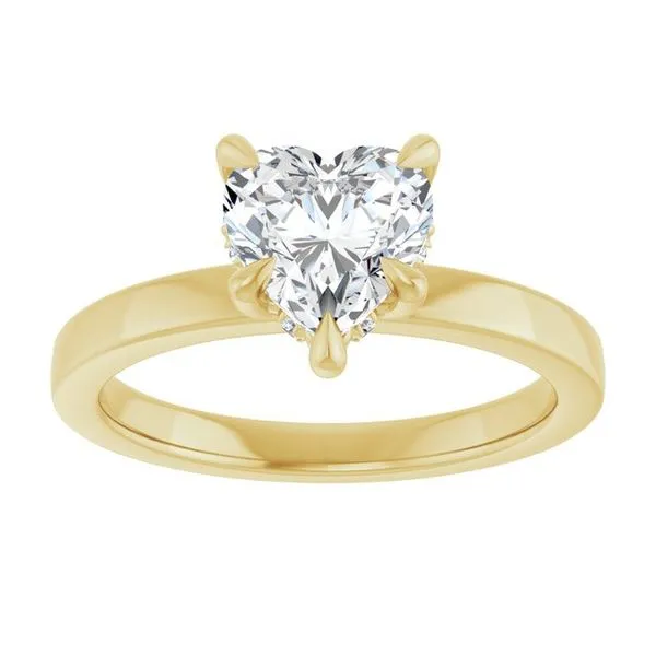 Claw-Prong Hidden Halo-Style Engagement Ring Image 3 Don's Jewelry & Design Washington, IA