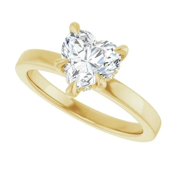 Claw-Prong Hidden Halo-Style Engagement Ring Image 5 Northwood Jewelers Northwood, OH