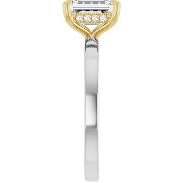 Claw-Prong Hidden Halo-Style Engagement Ring Image 4 JF Jones Jewelers Rochester, NY