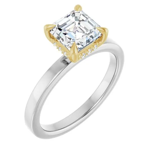 Claw-Prong Hidden Halo-Style Engagement Ring Don's Jewelry & Design Washington, IA