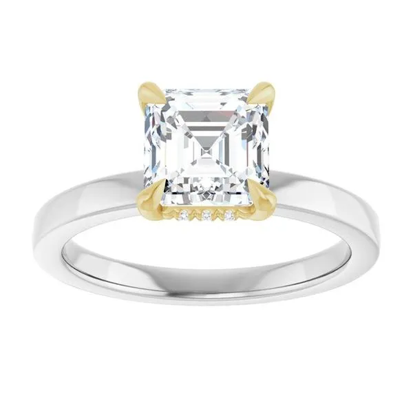 Claw-Prong Hidden Halo-Style Engagement Ring Image 3 Arezzo Jewelers Elmwood Park, IL