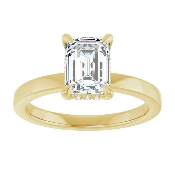 Claw-Prong Hidden Halo-Style Engagement Ring Image 3 House of Silva Wooster, OH