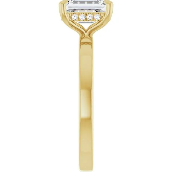 Claw-Prong Hidden Halo-Style Engagement Ring Image 4 Jimmy Smith Jewelers Decatur, AL