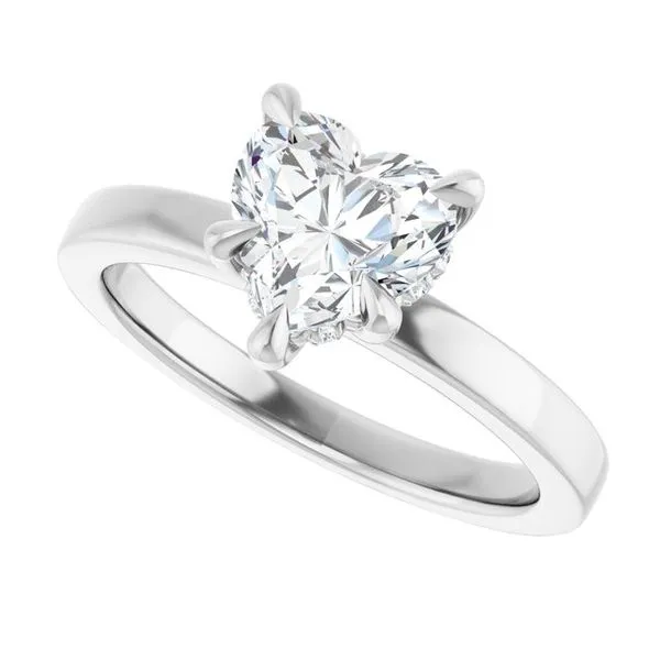 Claw-Prong Hidden Halo-Style Engagement Ring Image 5 Raleigh Diamond Fine Jewelry Raleigh, NC