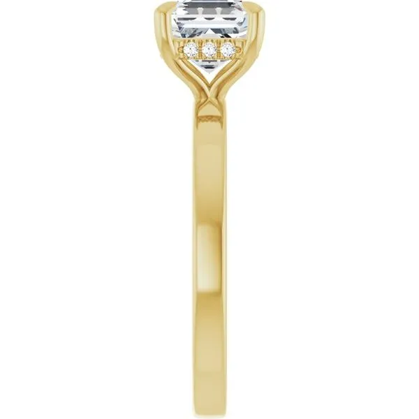 Claw-Prong Hidden Halo-Style Engagement Ring Image 4 Don's Jewelry & Design Washington, IA