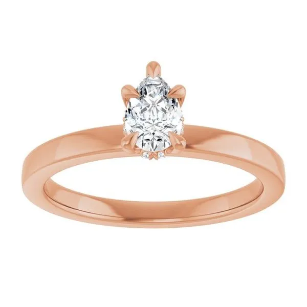 Claw-Prong Hidden Halo-Style Engagement Ring Image 3 Futer Bros Jewelers York, PA