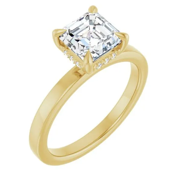 Claw-Prong Hidden Halo-Style Engagement Ring Austin's Fine Diamonds & Jewelry Lyndhurst, NJ