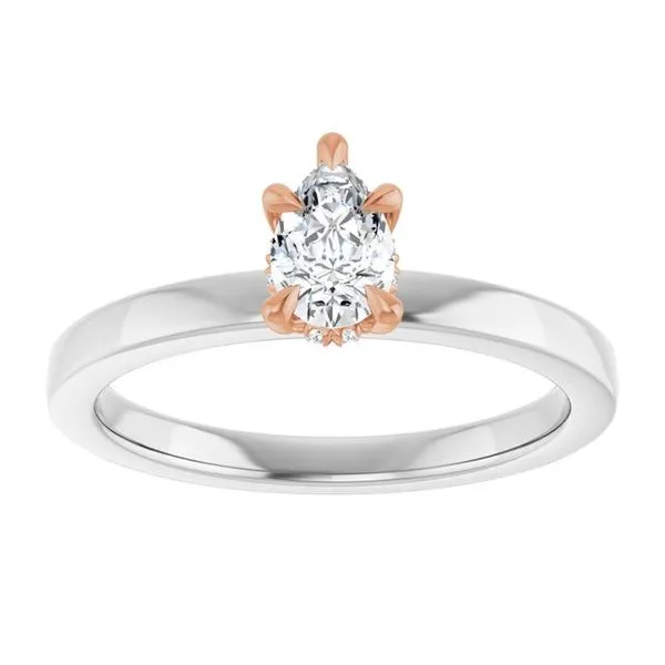 Claw-Prong Hidden Halo-Style Engagement Ring Image 3 Northwood Jewelers Northwood, OH