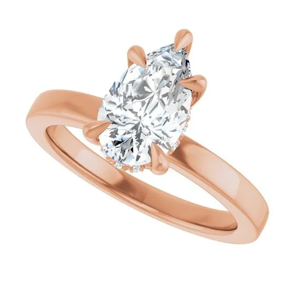 Claw-Prong Hidden Halo-Style Engagement Ring Image 5 Futer Bros Jewelers York, PA