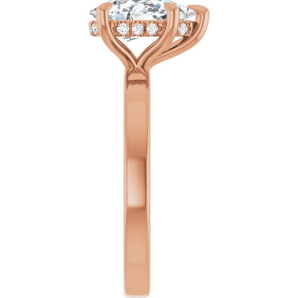 Claw-Prong Hidden Halo-Style Engagement Ring Image 4 J. Thomas Jewelers Rochester Hills, MI