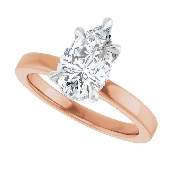 Claw-Prong Hidden Halo-Style Engagement Ring Image 5 Clater Jewelers Louisville, KY