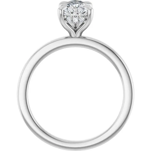 Claw-Prong Hidden Halo-Style Engagement Ring Image 2 JF Jones Jewelers Rochester, NY