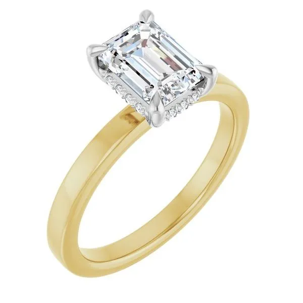Claw-Prong Hidden Halo-Style Engagement Ring Stuart Benjamin & Co. Jewelry Designs San Diego, CA