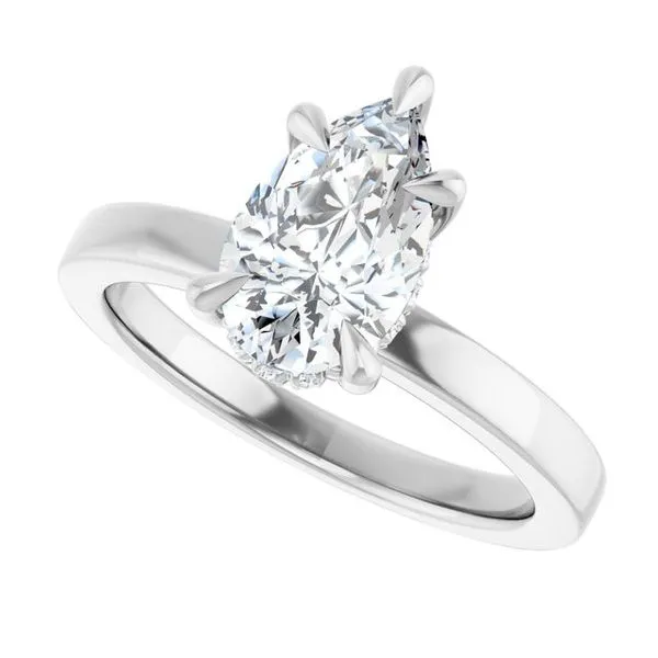Claw-Prong Hidden Halo-Style Engagement Ring Image 5 The Jewelry Source El Segundo, CA