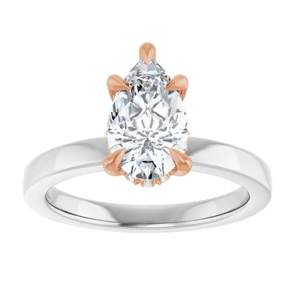 Claw-Prong Hidden Halo-Style Engagement Ring Image 3 Vulcan's Forge LLC KANSAS CITY, MO