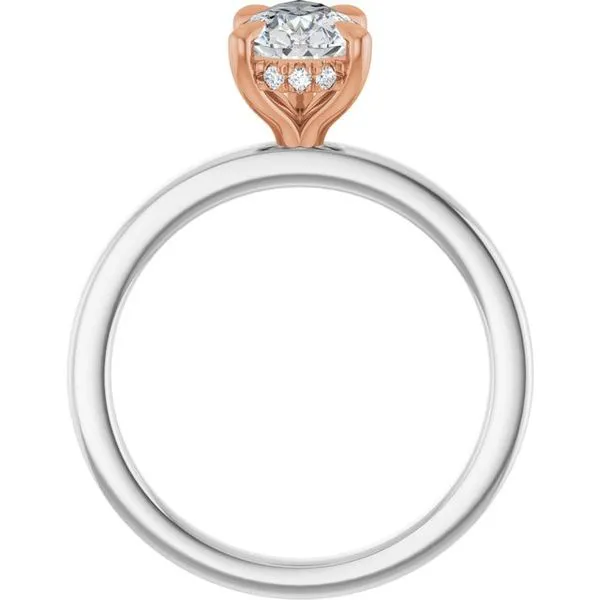 Claw-Prong Hidden Halo-Style Engagement Ring Image 2 Vulcan's Forge LLC KANSAS CITY, MO