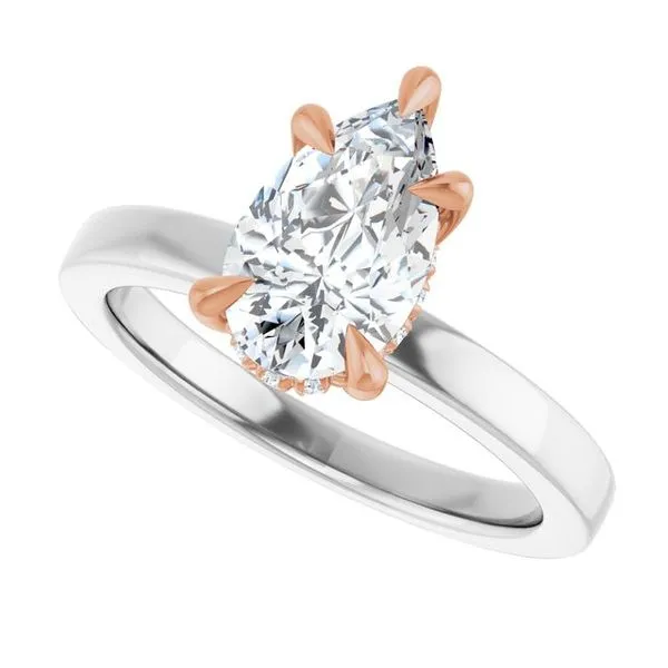 Claw-Prong Hidden Halo-Style Engagement Ring Image 5 Clater Jewelers Louisville, KY