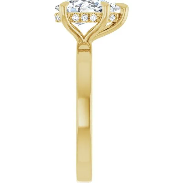 Claw-Prong Hidden Halo-Style Engagement Ring Image 4 Hudson Valley Goldsmith New Paltz, NY