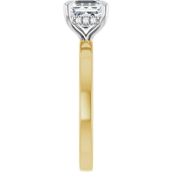 Claw-Prong Hidden Halo-Style Engagement Ring Image 4 Don's Jewelry & Design Washington, IA