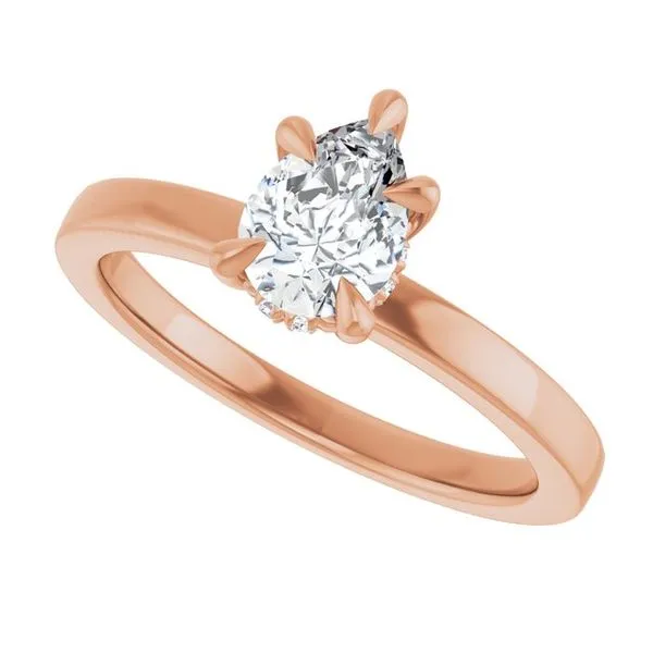 Claw-Prong Hidden Halo-Style Engagement Ring Image 5 JF Jones Jewelers Rochester, NY