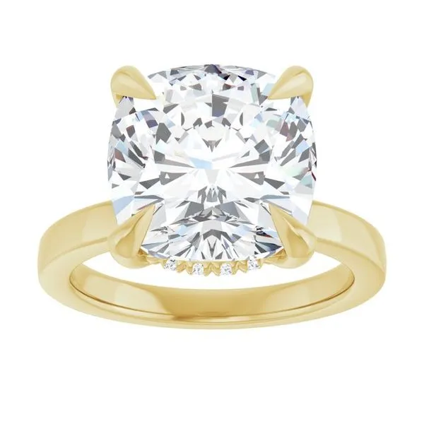 Claw-Prong Hidden Halo-Style Engagement Ring Image 3 Jimmy Smith Jewelers Decatur, AL