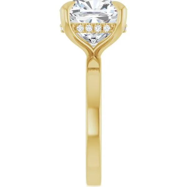 Claw-Prong Hidden Halo-Style Engagement Ring Image 4 Northwood Jewelers Northwood, OH