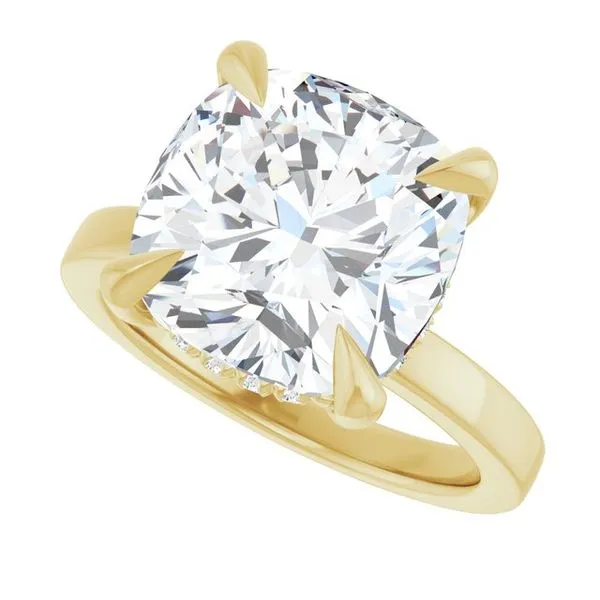 Claw-Prong Hidden Halo-Style Engagement Ring Image 5 Northwood Jewelers Northwood, OH
