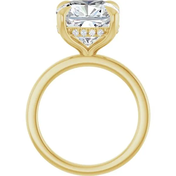 Claw-Prong Hidden Halo-Style Engagement Ring Image 2 Vulcan's Forge LLC KANSAS CITY, MO