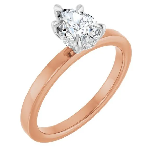 Claw-Prong Hidden Halo-Style Engagement Ring Futer Bros Jewelers York, PA