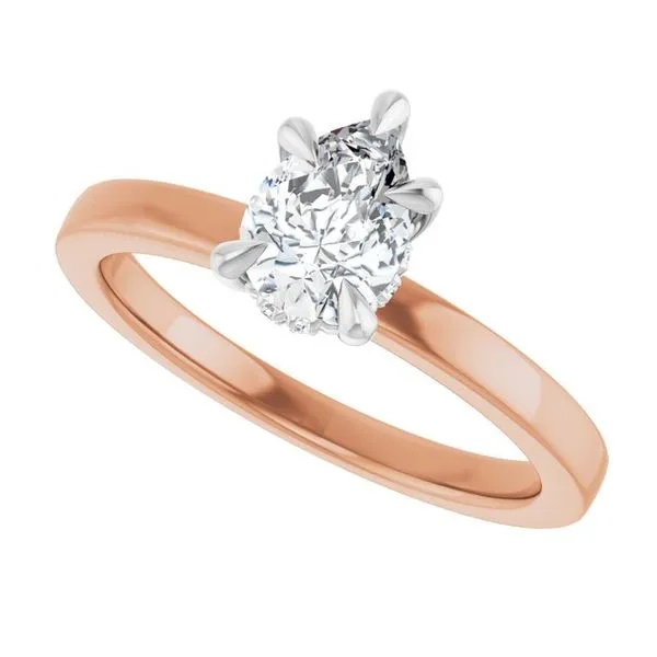 Claw-Prong Hidden Halo-Style Engagement Ring Image 5 J. West Jewelers Round Rock, TX