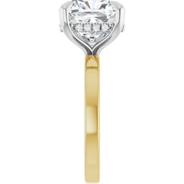 Claw-Prong Hidden Halo-Style Engagement Ring Image 4 J. West Jewelers Round Rock, TX