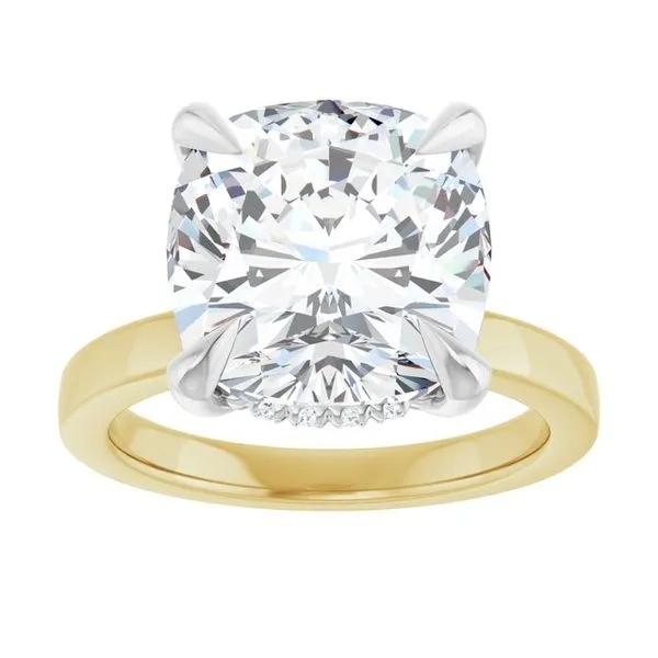 Claw-Prong Hidden Halo-Style Engagement Ring Image 3 Northwood Jewelers Northwood, OH