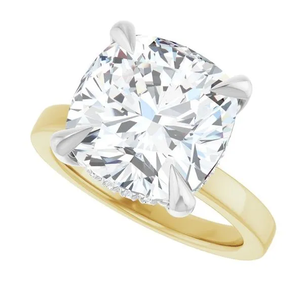 Claw-Prong Hidden Halo-Style Engagement Ring Image 5 Vulcan's Forge LLC KANSAS CITY, MO